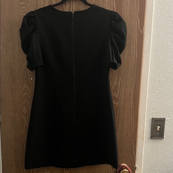 Alice + Olivia Black Mini Dress with Puff Sleeves - Picture 6 of 6
